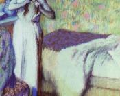 埃德加德加 - Young Girl Braiding Her Hair